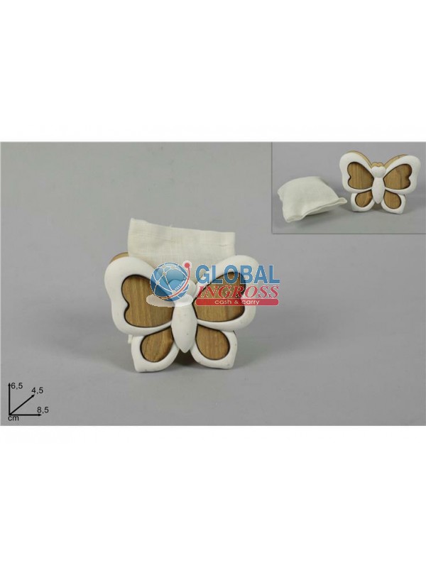 FARFALLA LEGNO C/SACCHETTINO
