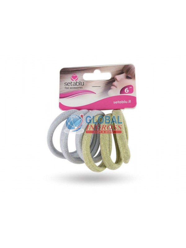 ELASTICI CAPELLI SILVER/GOLD 6pz