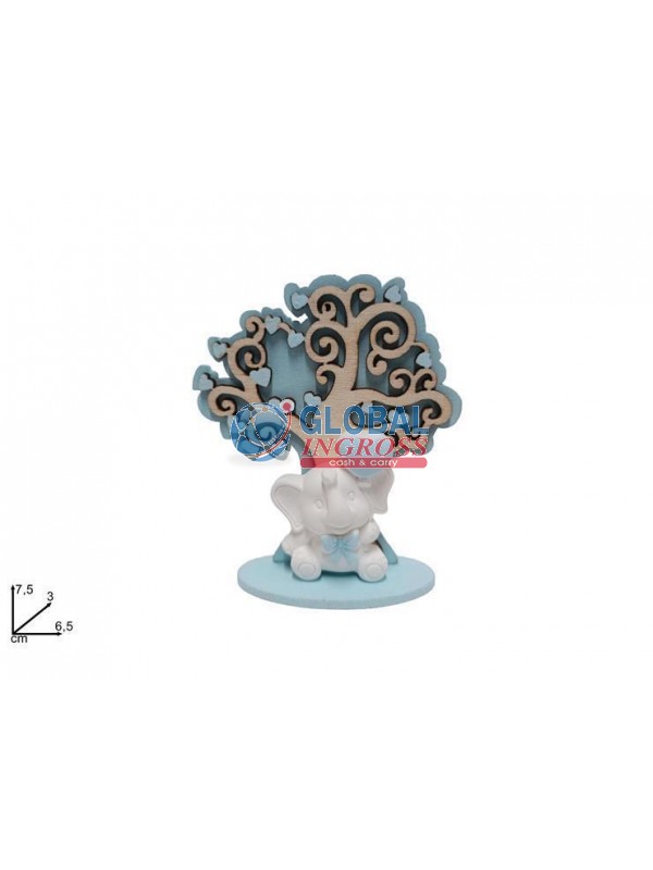 ELEFANTINO CELESTE C/ALBERO VITA