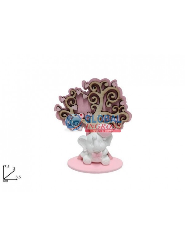 ELEFANTINO ROSA C/ALBERO VITA