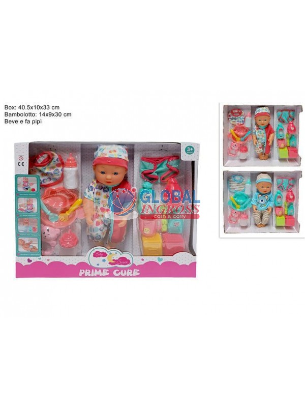 BAMBOLOTTO 30cm BEVE E FA PIPI'