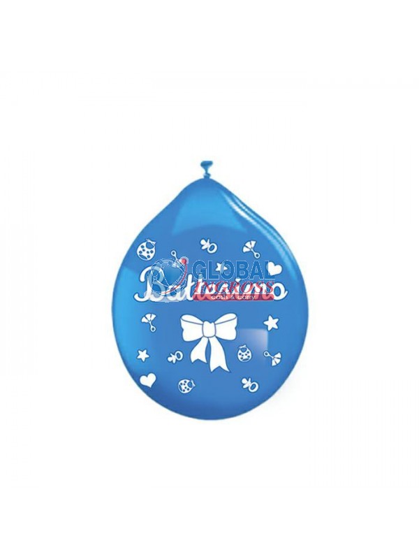 PALLONCINI MEDIUM 20pz BATTESIMO CELESTE 10'/26cm