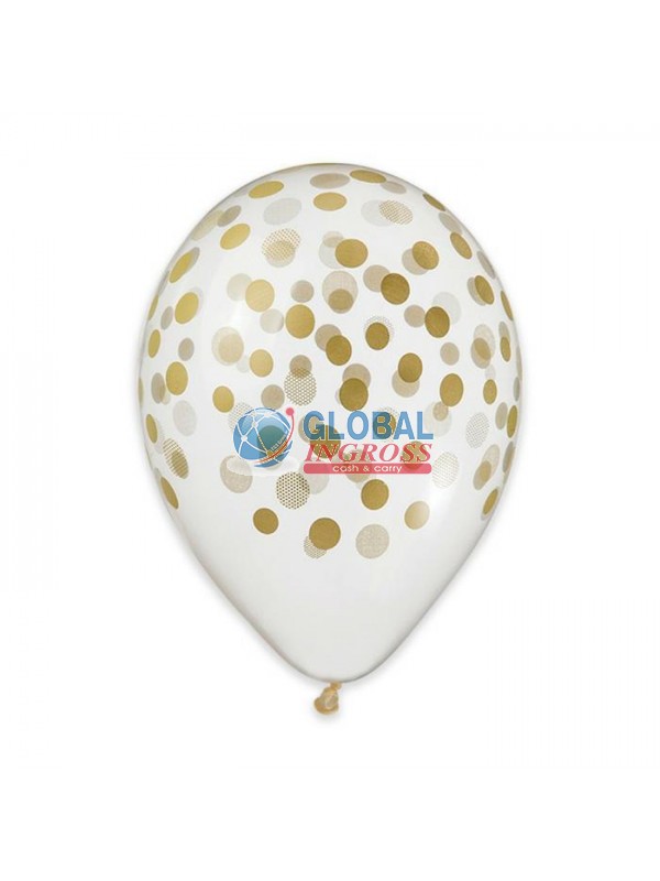 PALLONCINO CONFETTI ORO13'/33cm