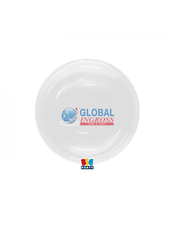 PALLONCINO BUBBLE 10'/25cm CRYSTAL