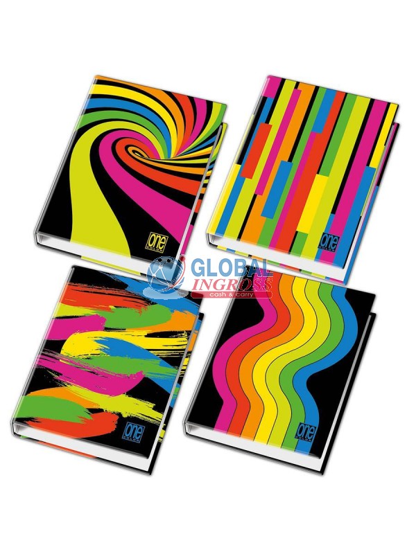 CARTELLA ANELLI A4 ONE COLOR BLACK&FLUO