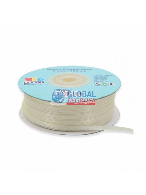 ROTOLO RASO 3mm 100mt AVORIO