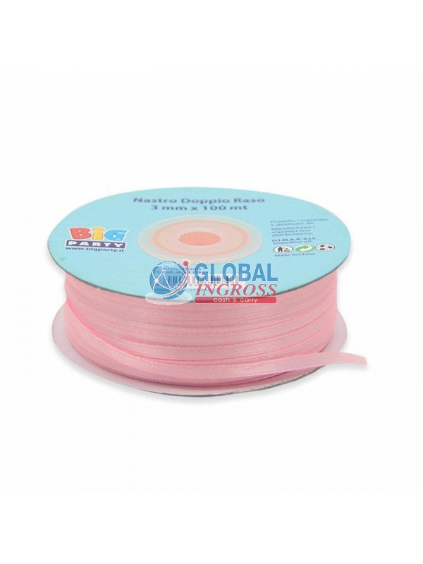 ROTOLO RASO 3mm 100mt ROSA