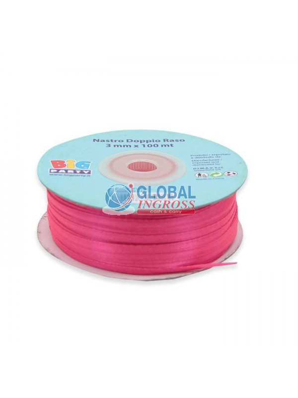 ROTOLO RASO 3mm 100mt FUXIA