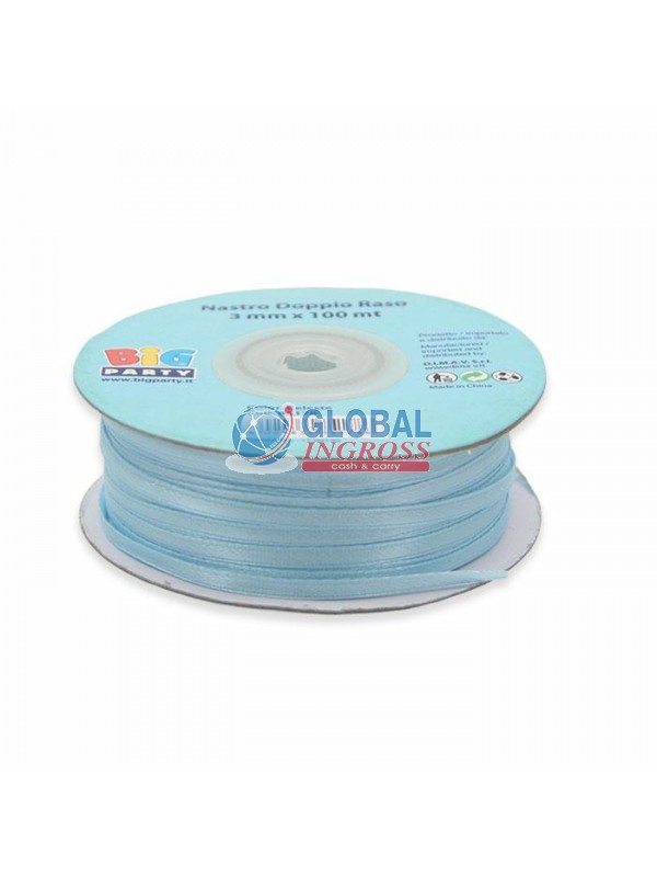 ROTOLO RASO 3mm 100mt CELESTE