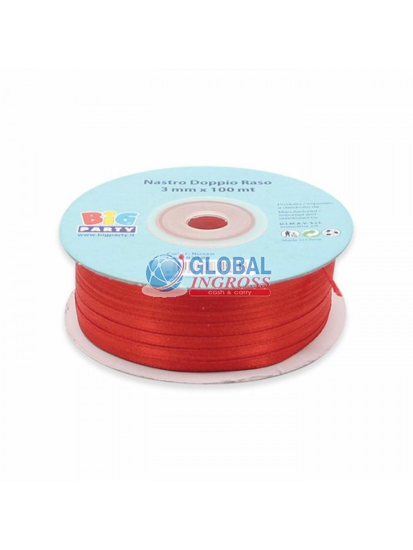ROTOLO RASO 3mm 100mt ROSSO