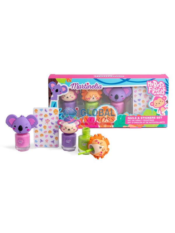 SET NAILS & STICKERS MARTINELIA