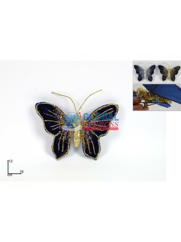 FARFALLA PINZETTA BLU 12cm