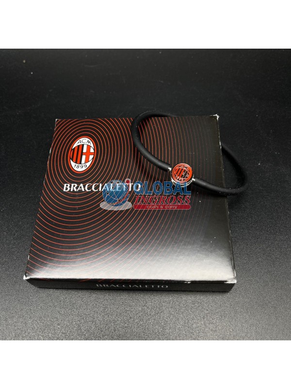 BRACCIALE MILAN SILICONE NERO SAGOMATO