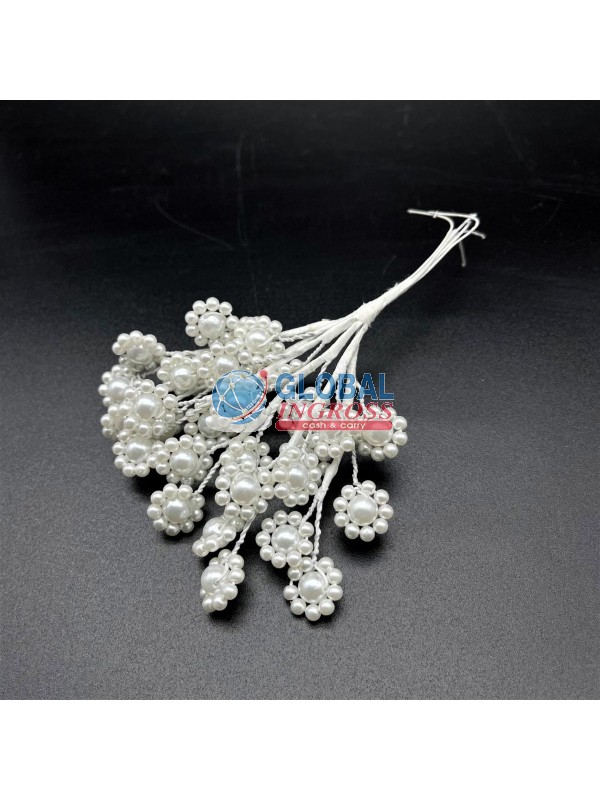 MAZZOLINO 6 PICK MARGHERITE PERLINE BIANCO