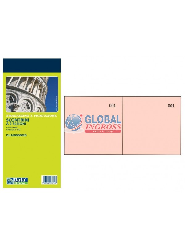 BLOCCO NUMERATO ROSSO 1-100