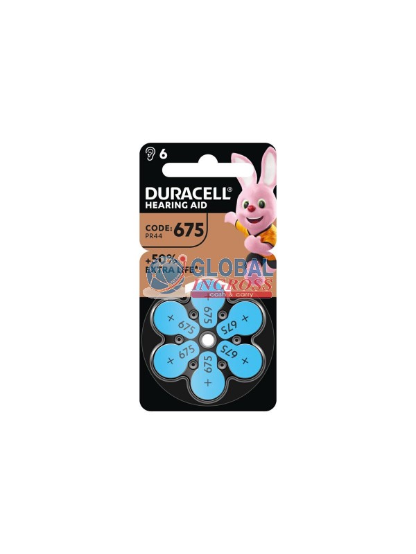 DURACELL ACUSTICA 675 BLU 6pz new