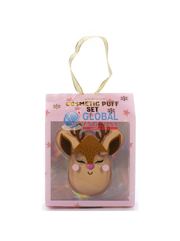 SPUGNA TRUCCO NATALE RENNA GOLD FOIL