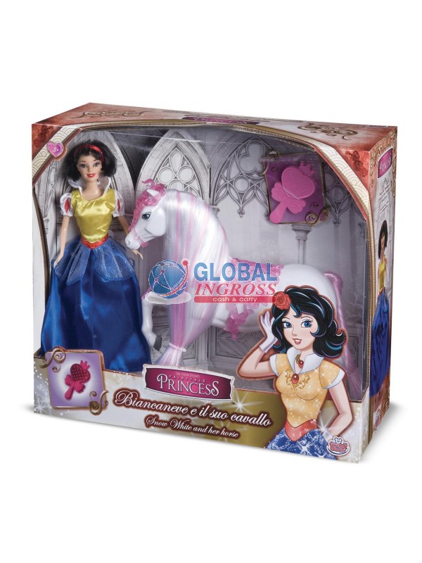 PRINCESS BIANCANEVE 30cm C/CAVALLO