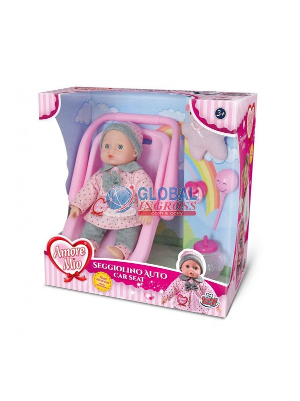AMORE MIO SEGGIOLINO AUTO C/BAMBOLA