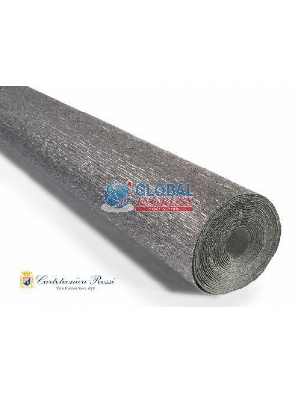 CARTA CRESPA METALLIZZATA 180gr ARGENTO 50x250