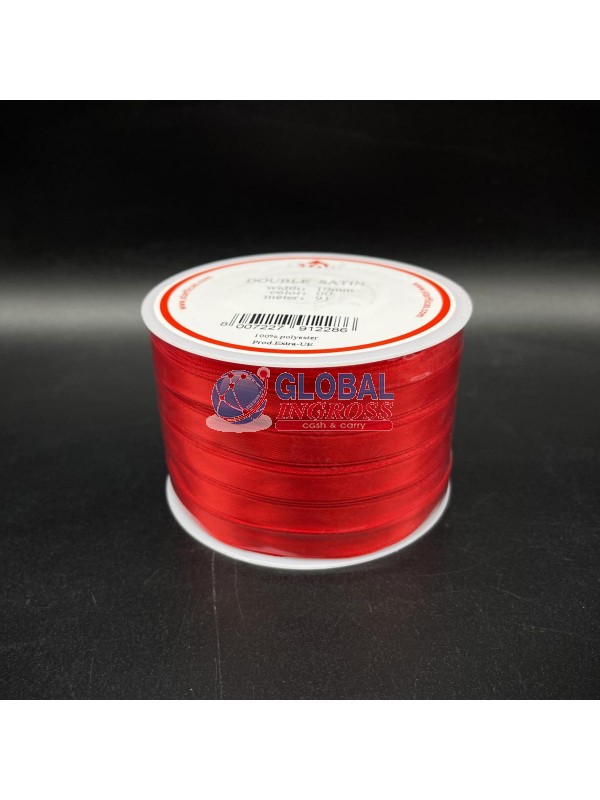 NASTRO RASO 10mm ROSSO 1mt.