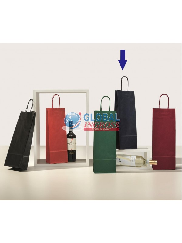 SHOPPER BLU 14x39 P/BOTTIGLIA ref.145