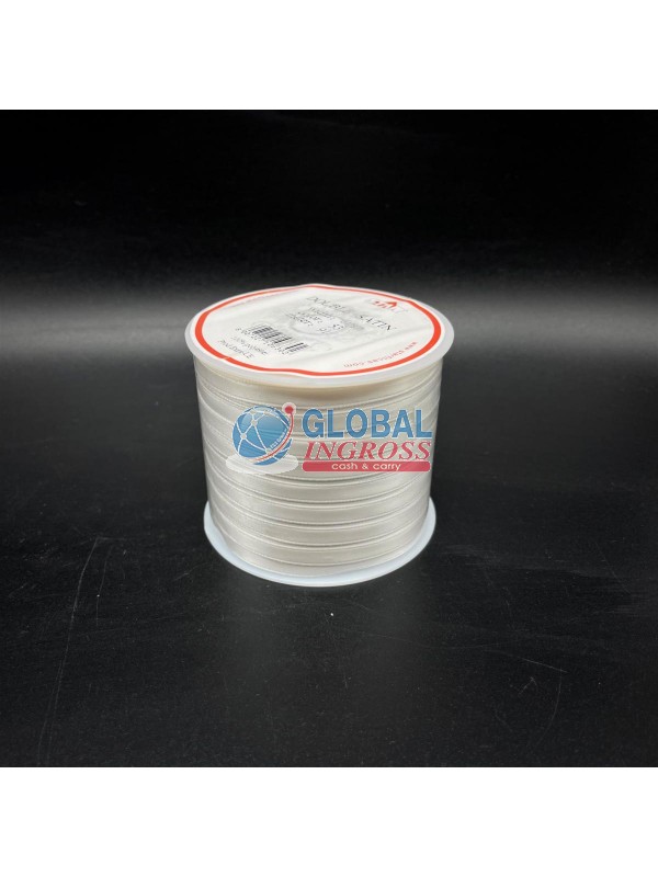 NASTRO RASO 6mm BIANCO 1mt