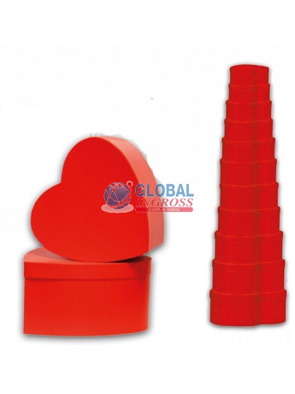 SCATOLA CUORE ROSSA 30cm