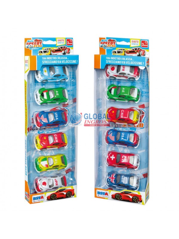 SET 6 AUTO DIE-CAST RETROCARICA