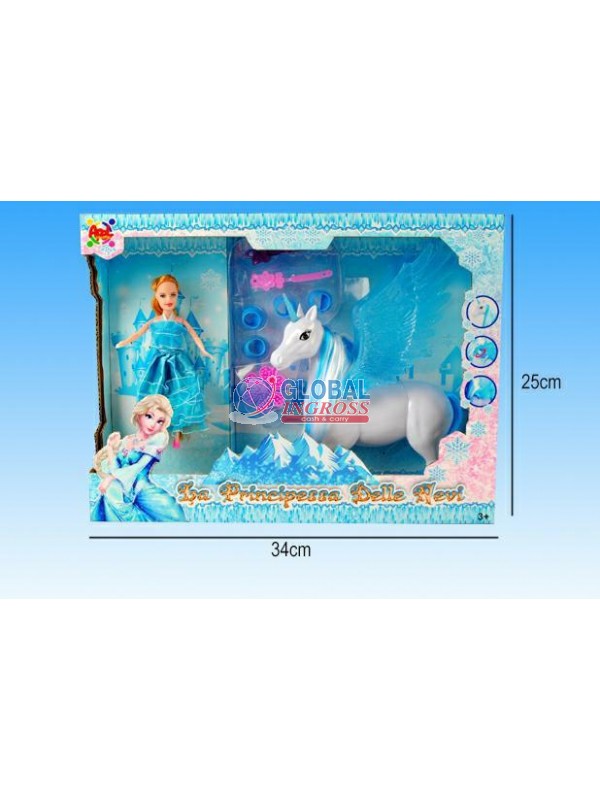 SET CAVALLO ALATO C/PRINCIPESSA