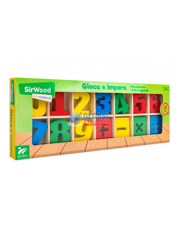 NUMERI SIMBOLI LEGNO 28pz