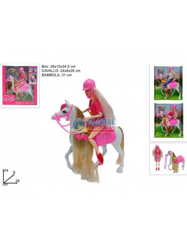BAMBOLA SU CAVALLO
