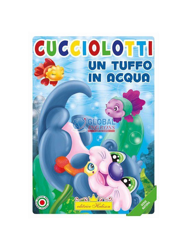 LIBRO COLORA CUCCIOLOTTI UN TUFFO IN ACQUA