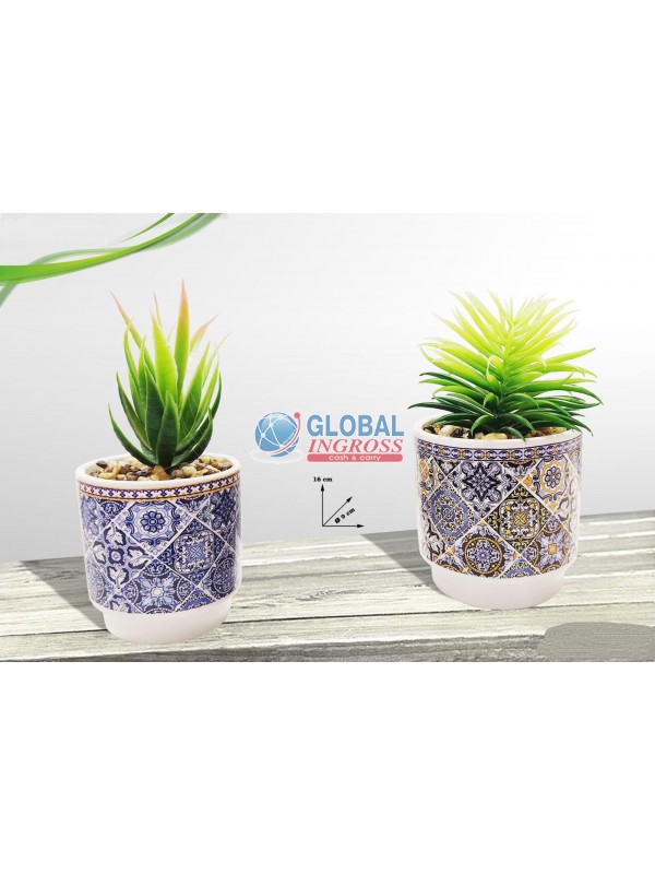 VASO CERAMICA C/PIANTINA 16cm