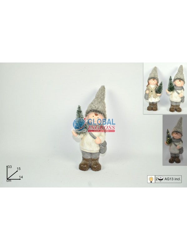 BIMBO/A C/CAPPELLO ALBERO C/LUCI