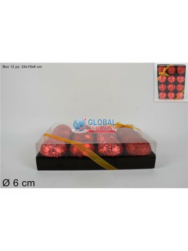 PALLE 6cm 12pz ROSSE