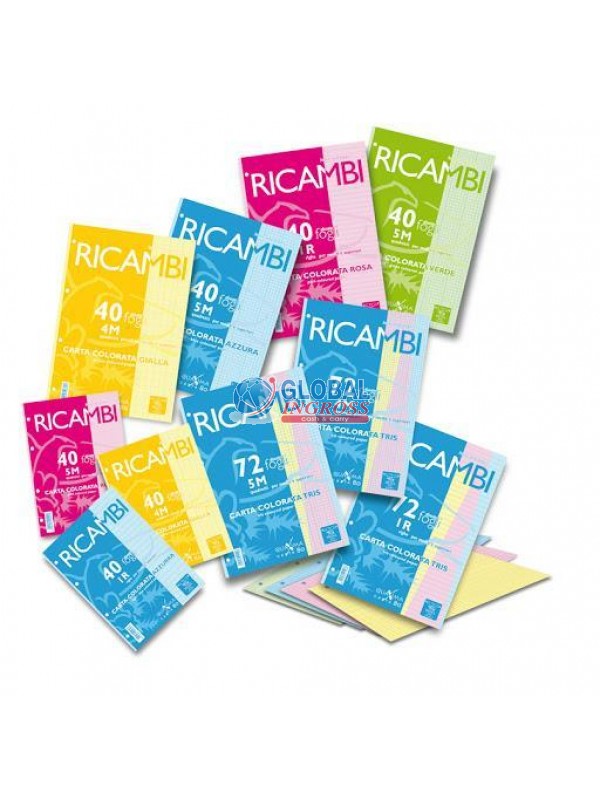 RICAMBI A4 COL.AZZURRO 5mm.40f