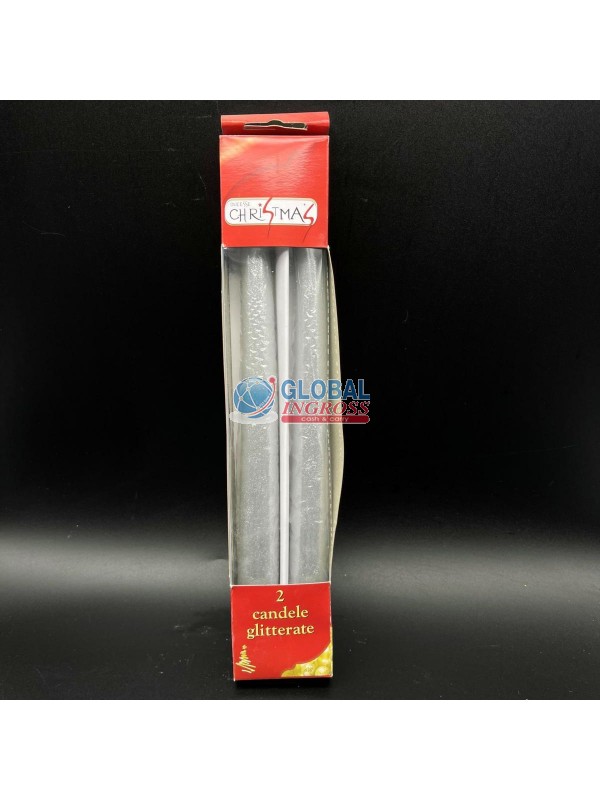 CANDELA GLITTER 2PZ ARGENTO