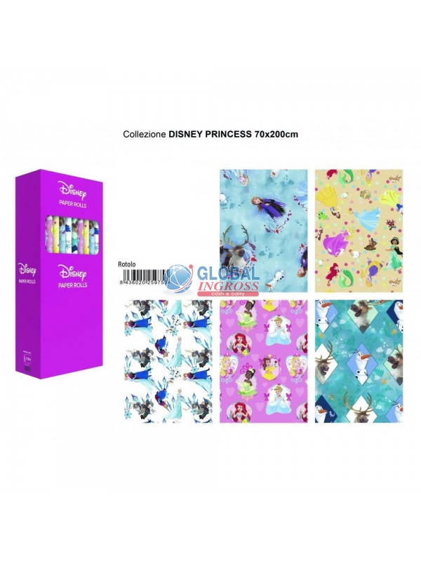 ROTOLO CARTA REGALO PRINCESS 0,7x2mt