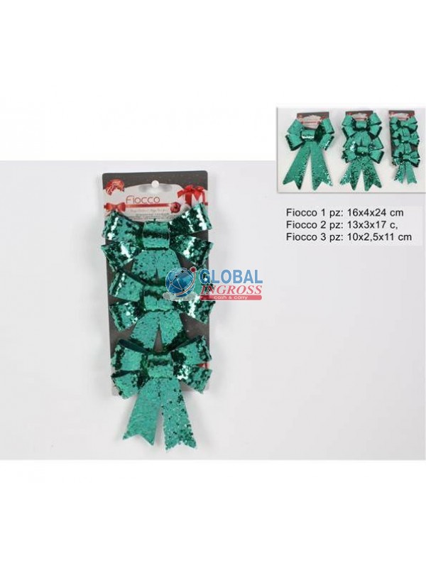 FIOCCHI GLITTER PAILLETTES VERDE ASS.