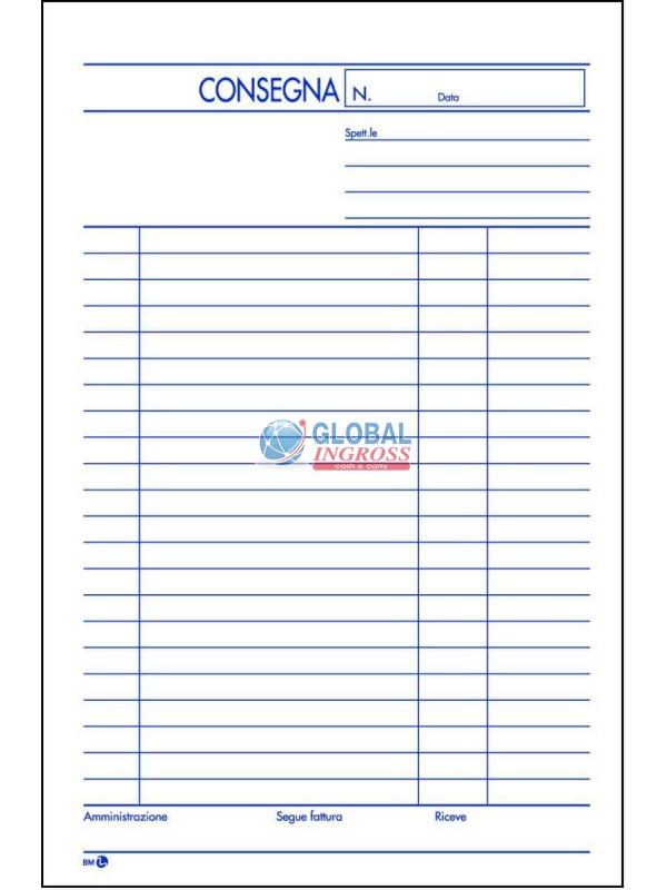 BUONI CONSEGNA A5 3 COPIE art.390