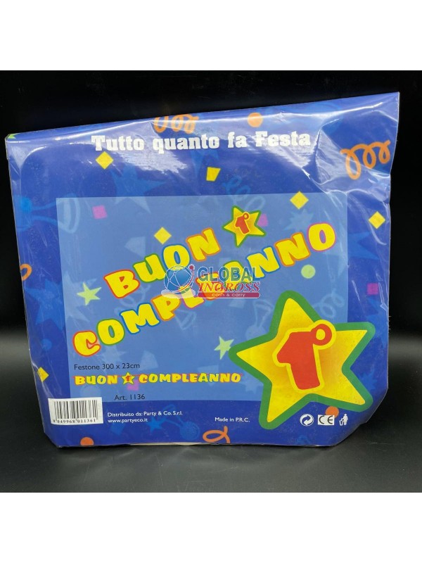 FESTONE 1'COMPLEANNO 285x23
