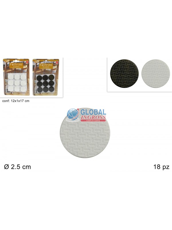 FELTRINI GOMMA MEDI 18pz