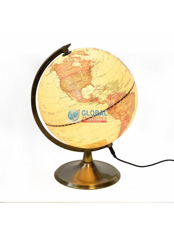 MAPPAMONDO C/LUCE LED H.29cm ANTICO