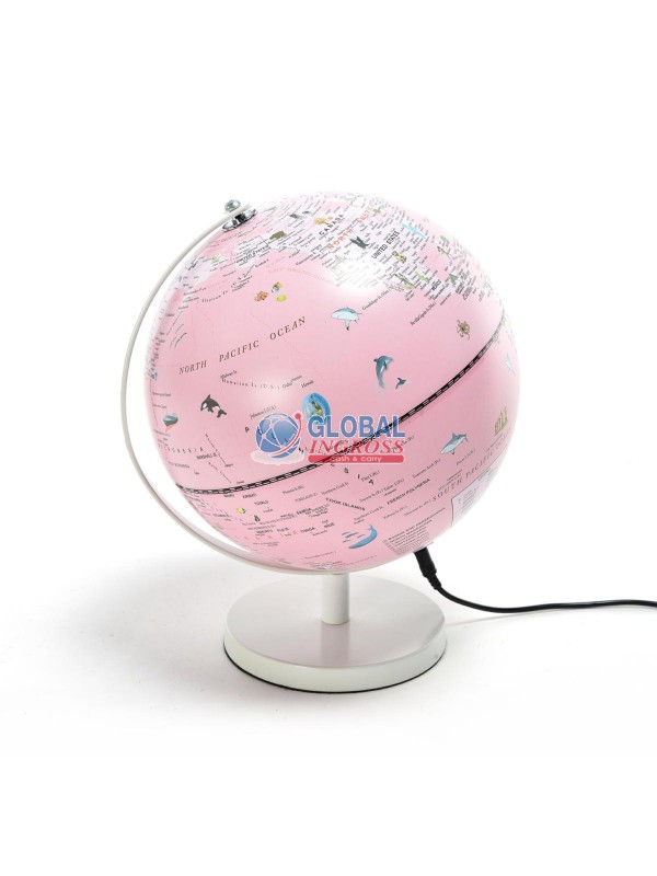 MAPPAMONDO ROSA LUCE LED H.27cm