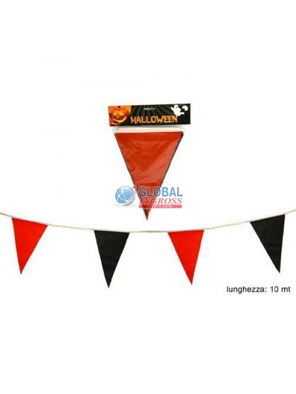 BANDIERINE HALLOWEEN 10mt ARANCIO/NERO