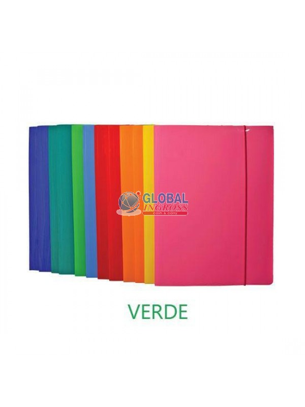CARTELLA ELASTICO LACCATO VERDE