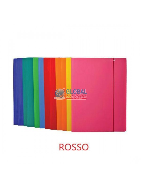 CARTELLA ELASTICO LACCATO ROSSO