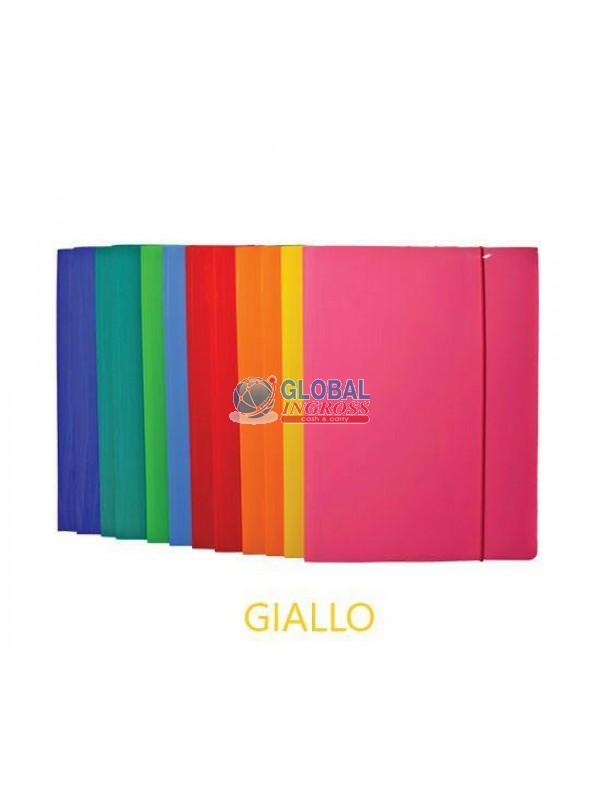 CARTELLA ELASTICO LACCATO GIALLO