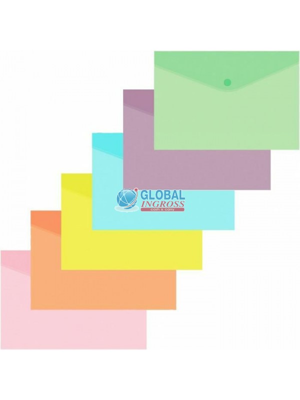 BUSTA C/BOTTONE A4 PASTELLO